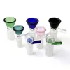 DHL FREE!!14mm 18mm Male Thick Glass Bong Slides Bowl With Handle Funnel Hourglass Smoking For Glass Water Bongs bongs smoking bowls