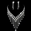 Accesorios de moda EA Jewellry Joyal Set Temperamento D￭limo Pendientes perforados Collar Accesorios de vestidos de novia de dos piezas