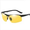 Luxary- demi-monture qualité surdimensionné en aluminium hommes lunettes de soleil polarisées marque Design pilote mâle lunettes de soleil conduite lunettes de soleil