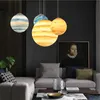 2019 E27 20/30/40/50CM nordique créatif univers planète acrylique suspension lune terre Mars Uranus lampes moderne suspendus