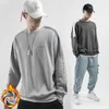 men's extreme cold main push new fall 2019 round neck pullover sweater men hit color loose T-shirt
