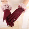 Gants kancoold fashion fashion hiver extérieur sport gants chauds bouche crue avec foret party women 2018nov234411839