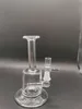 5,5 tum mini Glass Bong Hookahs Duschhuvudoljebrännare Dip Rigs Inline Prec med 14mm Female Quartz Banger för Chicha Shisha