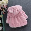 Kinder-Winterjacken Mädchen-Winter-Pelz-Mantel-Kind Dickes Fell Babys Jacke Kinder Warm Outwears Wintermantel Small Size Medium