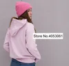 Nieuwste Roze / Grijze Letter Flocking Gedrukt Hoodies - 2019SS Dames / Dames Drawstring Sweatshirt Pullover Top Ly191115