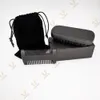 MOQ 100 pcs Amazon Fournisseur Kit Barbe Noire avec Brosse Peignes LOGO Personnalisé Hommes Soins du Visage Ensemble Cadeau Boîte Velours Sac Imprimé LOGOs