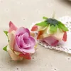 10pcs muito 4,5 centímetros Chefes Artificial flores rosas DIY Handmade Decoração nupcial Corsage Grinalda Wedding Gift Box Car Falso Flores