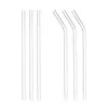 50pcs reusable straight bent glass drinking straws eco friendly clear glass straws for smoothies cocktails 200 8cm2256864