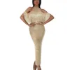2019 nouvelle mode col montant sirène robes de soirée en dentelle à manches longues arabe formelle Prom Party Robes Robes longueur de plancher de Shouder