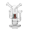 klein Recycler Dab Rigs Hookahs Glass Water Bongs Smoking Glass Pipe Oil Waterpipes Swiss Perc with 14mm bowl