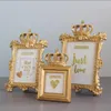 W stylu barokowym Złotym Dekorat korony Kreatywne żywice obrazki pulpit rama rama rama prezent dom domu dekoracja ślubna 6237030