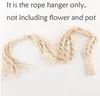 POT HANGER Handgjorda macrame -växthängare blomma potten hängare jute retro blommor hängande rep för vägg balkong dekorationer m2886242697