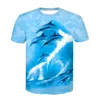 メンズTシャツWolf Warrior「Sunimaart 3D Tシャツ」男性デザインドロップ船のトップスティー半袖Tシャツカムセタ夏の動物