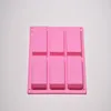 Cake Tools 6 Cavities Handmade Rectangle Square Silicone Soap Mold Chocolate Cookies Mould Cake Decorating Fondant Molds