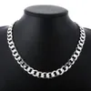 Intero 4MM6MM8MM10MM Larghezza 925 Collana in argento Figaro a catena per uomo Donna Moda gioielli cubani Collana Hip Hop Curb Nuovo 3595889