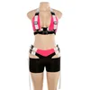 Conjunto Sexy de dos piezas de verano, 2 uds., conjunto corto, Top corto, pantalones cortos de motociclista, conjuntos a juego, ropa de Festival, trajes femeninos C87-AE281