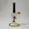 Blue Amber Glass Bong Water Pipe Smoking Pipes with bowl Showerhead Perc Percolator Thick Bong Oil Rigs 14mm Female Joint CS1223