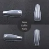 Novos 500 peças Ballet Artificial Nails Dicas Profissional Longo Capa Completa Caixão Falso Nail Gourd Stiletto Manicure