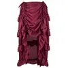 Женская юбка больших размеров в стиле ретро викторианской готики в стиле стимпанк Ренессанс с рюшами в винтажном стиле хай-лоу длинная многоярусная юбка Хэллоуин Рождественская юбка-корсет