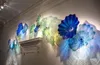 Creative Aquarium and Spa Wall Lamps Hotel Decor Crystal Sea Blue Color Murano Glass Art Plate