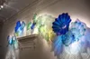 Lampade da parete creative per acquari e spa Decorazioni per hotel Crystal Sea Blue Color Murano Glass Art Plate