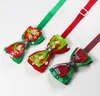 Hundar Bow Slipsar Till Jul Pet Bow Slipsar Med Rhinestones Justerbar Tie Collars Slipsar Dekorationer Ornament