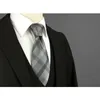 S1 Checked Black Dark Gray Plaids Men039s Ties Neckties Extra Long Size Fashion 100 Silk Jacquard Woven8256282