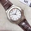2019 Nowy Top Mężczyzna Zegarek Przezroczysty Powrót U1 Ruch Fabryczny Grawerowany Nautilus Automatyczny mechaniczny mechaniczny zegarki ze stali nierdzewnej
