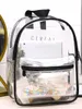 Designer-New Junior High School Transparante schooltas PVC Fashion College Backpack Waterdichte vrouwelijke pailletten Jelly Senior Bag