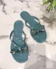 Fanshion latest home shoes double belt beach nail series flip-flops are fashionable for ladies' home shoes size 35-40