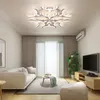 Salon Yatak Odası Ev Modern Lamba Armatür İçin Beyaz Geyik Kafa LED Tavan Avizeler Tavan Lambaları Antlers Işıklar Aydınlatma
