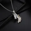 10Pcs /lots Bohemia Ethnic Unicorn Horse charms Pendants Necklace for Women Clavicle Necklaces Jewelry gift