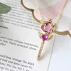 Мода 2018 года, новинка, аниме, Сейлор Мун, любящая палочка, кристалл, ожерелье с подвеской для косплея, аксессуары для девочек, милое розовое ожерелье41529268502916