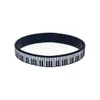1 pc piano chaves pulseira de silicone preto e branco grande para usar em qualquer presente benefícios para concerto de música