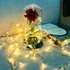 LED Galaxy Rose Flower Walentynki Prezent Romantyczna kryształowa róża z pudełkiem