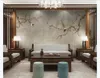 Aangepaste 3D Zijde Foto Muurschilderingen Behang Chinese Plum Blossom Magpie Art Woonkamer TV achtergrond Muurschildering