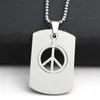 Stainless Steel Necklace Fashion Boys Long Chain Necklace Anti-War Peace Sign Symbol Pendants Necklaces