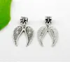 Whole - MIC IN STOCK 100 Pcs lot alloy Angel Wing Heart Beads Charms pendant Dangle Beads Charms Fit European Bracelet288i