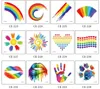 Colorful Rainbow Tattoo Sticker Adult Kids 40 style Sticker Face Cosmetic Lovely Body Art Temporary Sticker Party Accessory Boys Girls Toys