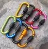 8cm Aluminum Alloy Carabiner D-Ring Key Chain Clip Multi-color Camping climbing Keyring Snap Hook Outdoor Travel Kit Quickdraws carabiner