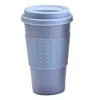Gel de silice tasse à café tasse de fibre de paille de blé avec couvercle en plastique de voiture gobelets portables voiture de café tasses à café de bouteille d'eau bouteille de fibre de fibre de plastique