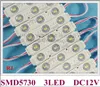 Moduł LED wtrysku Lekko Wodoodporna DC12V SMD 5730 3 LED 1,5 W 75 mm x 15 mm x 5 mm 2018 Nowa konstrukcja CE