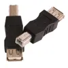 Connecteur de convertisseur d'adaptateur de Scanner d'imprimante USB noir haute vitesse USB2.0 Type A femelle à type B mâle