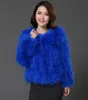 Fashion10 colors fashion sexy Ostrich wool turkey fur 2017 wool coat feather fur short jacket angelababy dongguanwhole in st5897079