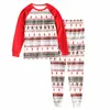 Familj Julpyjamas nyår Familj matchande kläder mamma far barn baby kläder set xmas snögubbe tryckt pajamas sleepw9648683