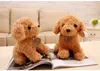 18 centímetros de simulação de pelúcia cão Poodle Plush Toys animal bonito suffed Doll para EEA264 brinquedo presente de Natal dos miúdos