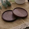 Wooden Coasters Round Square Beech Wood Black Walnut Mat for Drink Cups Cafe Bar Home Kitchen Table Protector Mats