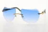 Lunettes de soleil sans monture 8200763 Green Plank Glasses design Lunettes de soleil chaudes New Shield Optical Unisex C Décoration Accessoires de mode Or 18 carats