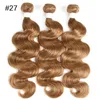 10a Brazylijskie ludzkie wiązki włosów z zamknięciem Ombre Kolor Extensions Hair Extensions 3 z T1B 99J Ciała Fala Proste włosy
