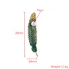 Fashion-Retro-style Feather Brooch women's high-end suit Pearl Brooch simple fashion pin overcoat accessories